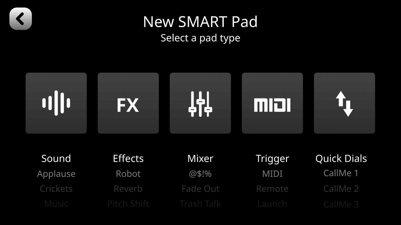 RØDECaster Duo SMART pads menu
